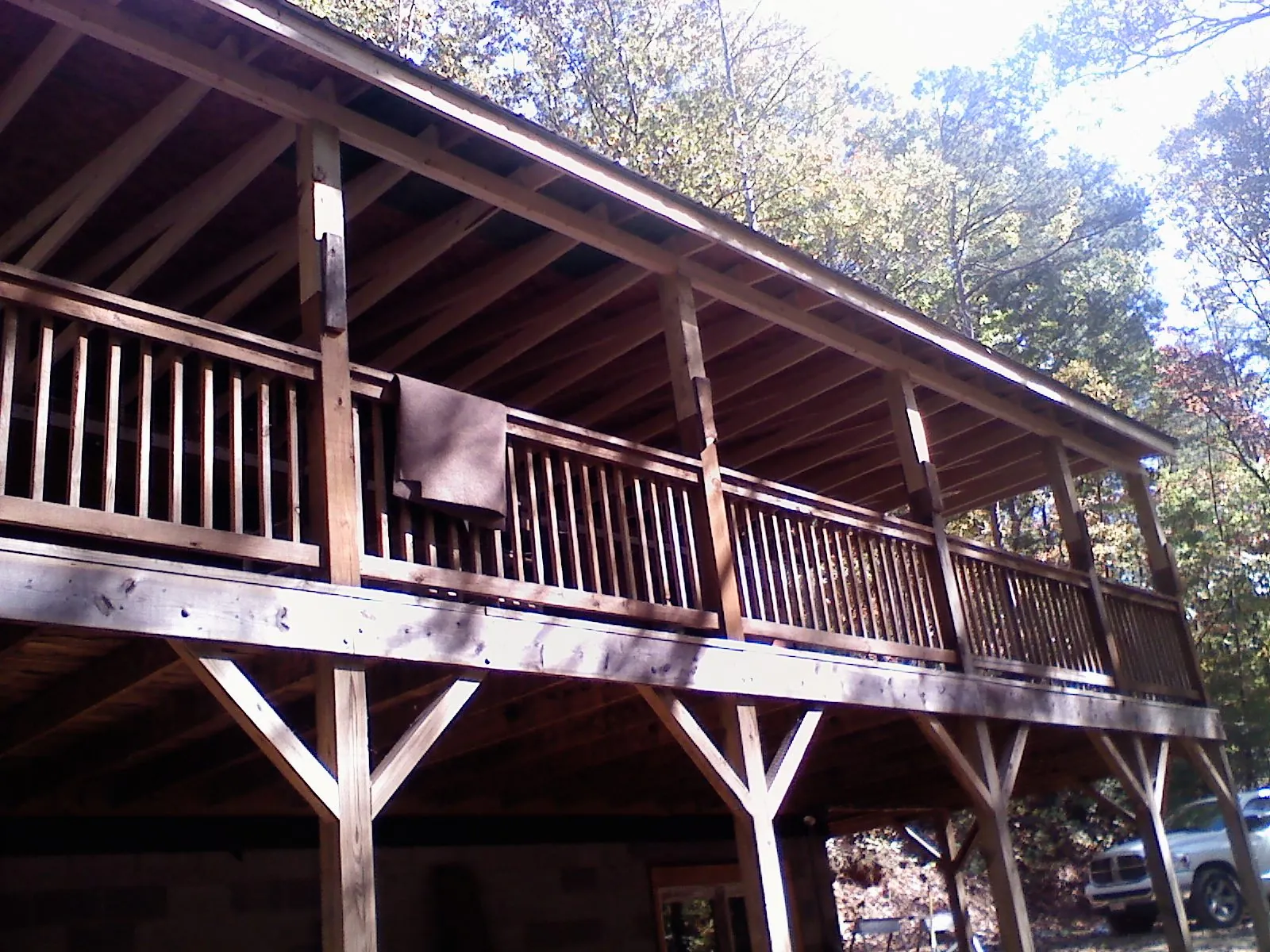 Timber framing under a new elevated porch and deck — Roof Leak Repair in Cottageville by Roofing Brothers